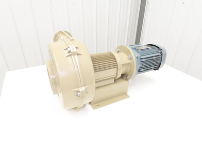 Showa Denki U75-H2-D00-M112 Centrifugal Blower Fan 332 CFM .75kw 230V 3PH 75mm