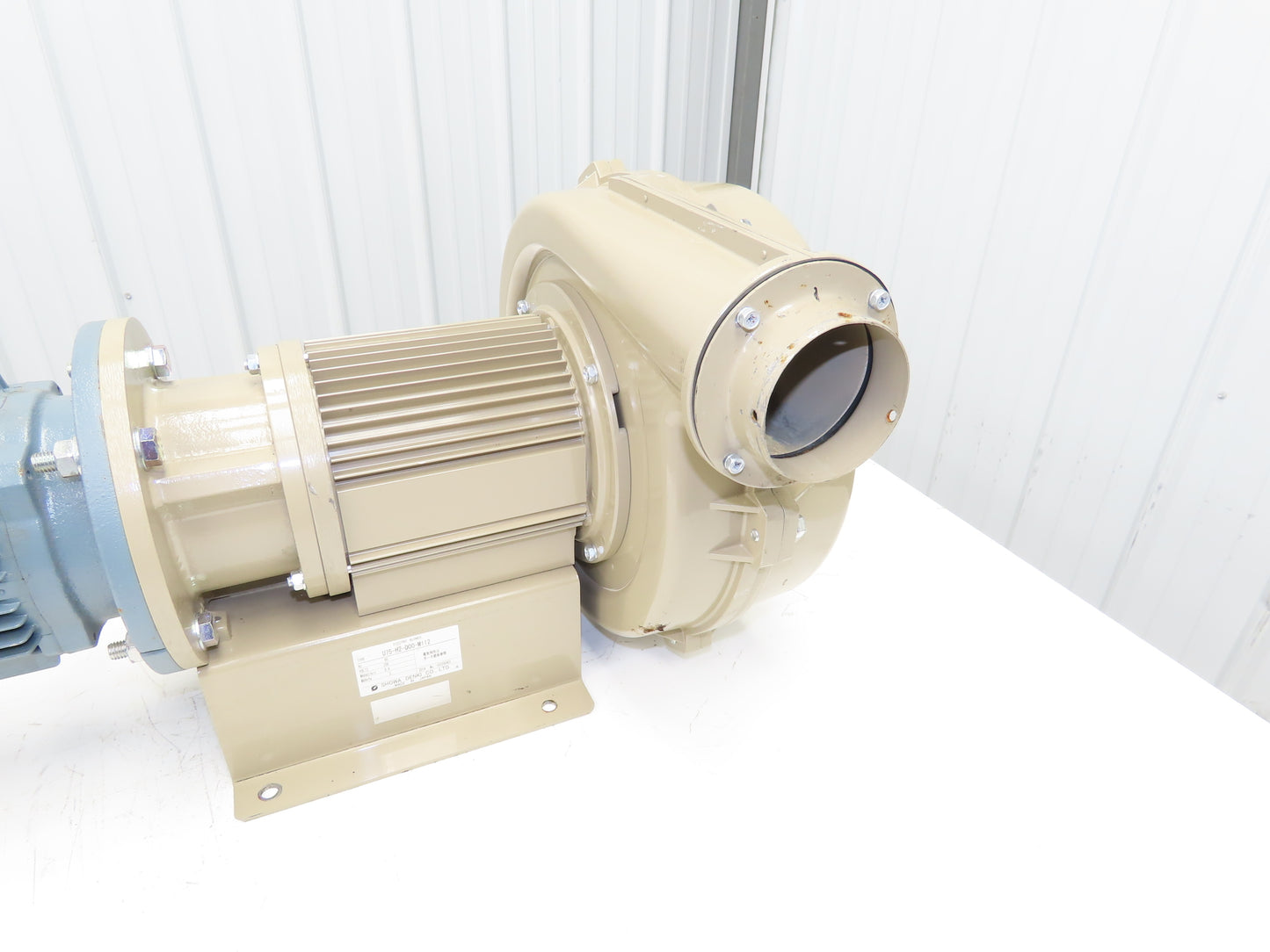 Showa Denki U75-H2-D00-M112 Centrifugal Blower Fan 332 CFM .75kw 230V 3PH 75mm