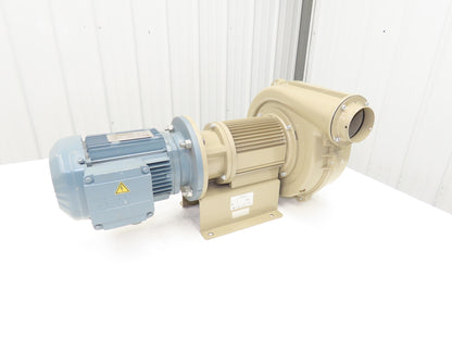 Showa Denki U75-H2-D00-M112 Centrifugal Blower Fan 332 CFM .75kw 230V 3PH 75mm