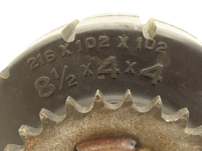 Solid Rubber Tire Lift 8-1/2"x 4" x 4" Chain Drive #50-28T Sprocket 1-1/8" Bore