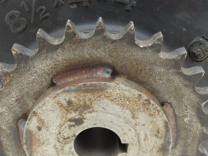 Solid Rubber Tire Lift 8-1/2"x 4" x 4" Chain Drive #50-28T Sprocket 1-1/8" Bore