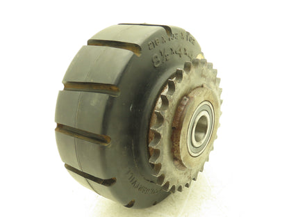 NA Solid Rubber Tire Lift 8-1/2"x 4"x4" Drive Sprocket #50-28T Bearing 1-1/8"