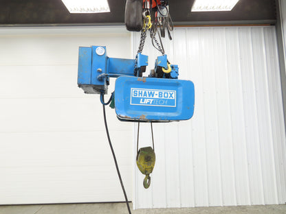 Shaw-Box 80L02025S16 Yale LiftTech Electric Cable Hoist 1 Ton 20' Lift 16FPM 3Ph