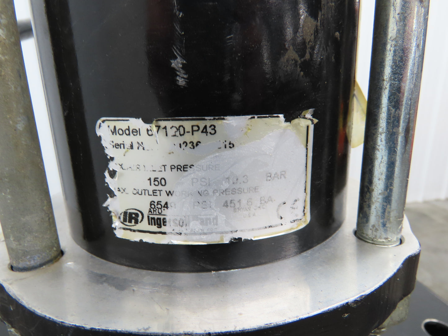 ARO 67120-P43 Pneumatic Extrusion Pump 6549 PSI 5 Gal Pail Lifter Unloader Cart