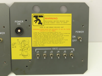 Fanuc A20B-1006-066 Circuit Board & Switches for Robotic Brake Release Lot of 3