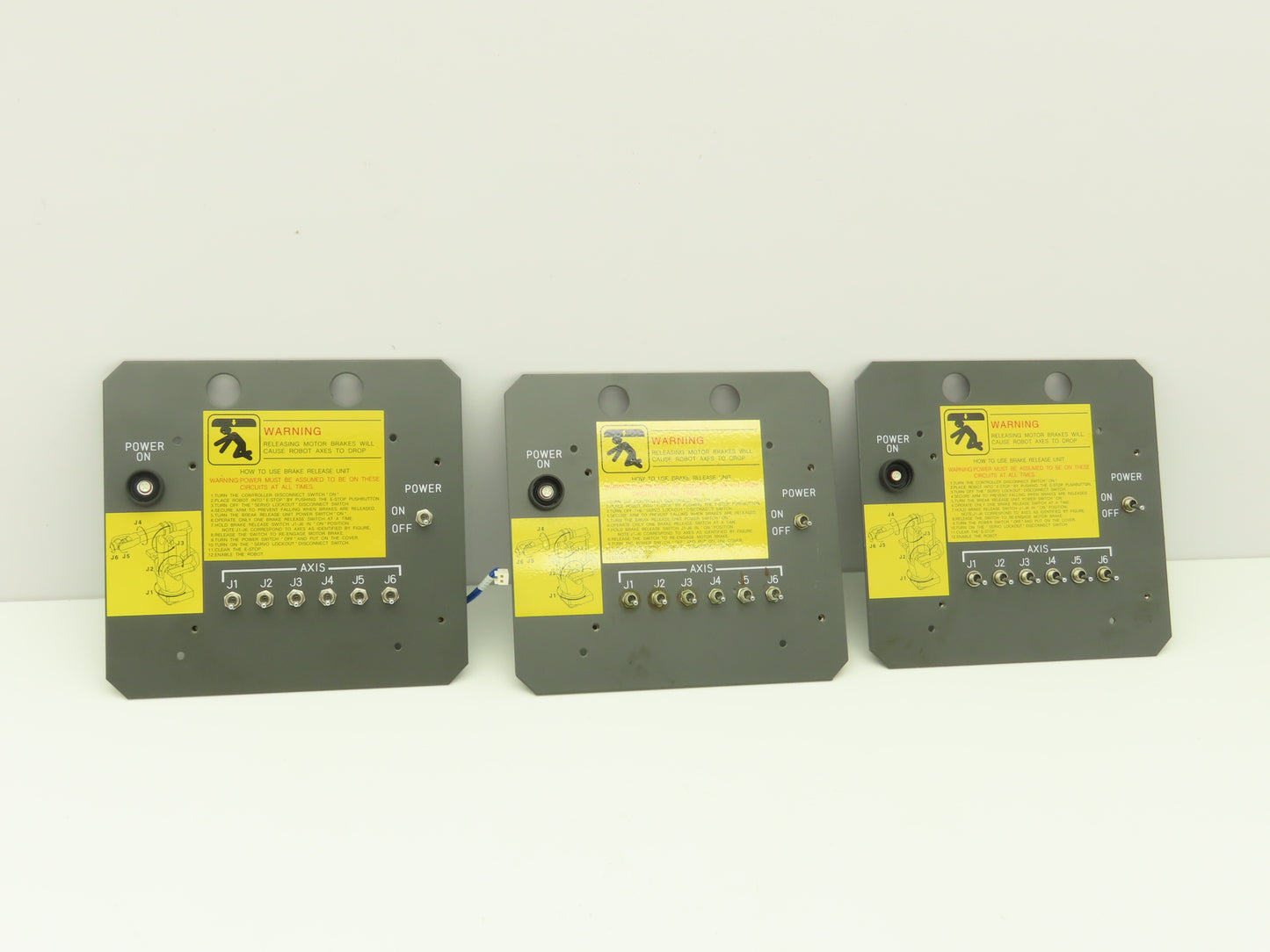 Fanuc A20B-1006-066 Circuit Board & Switches for Robotic Brake Release Lot of 3
