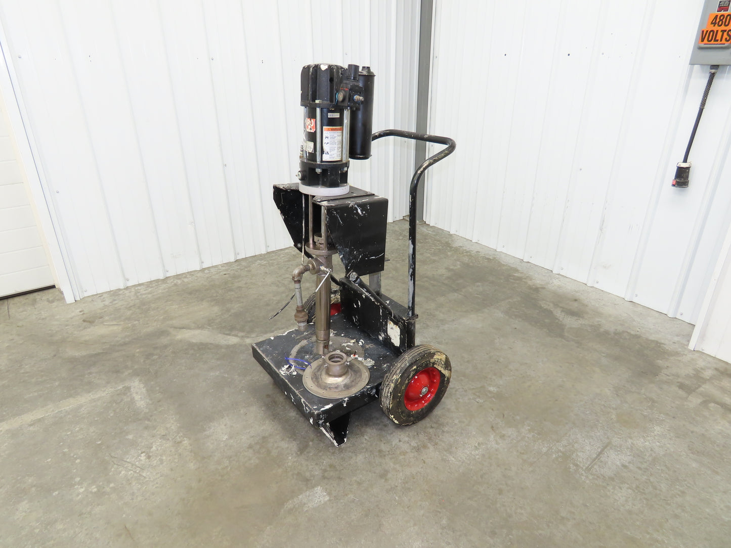 ARO 67120-P43 Pneumatic Extrusion Pump 6549 PSI 5 Gal Pail Lifter Unloader Cart