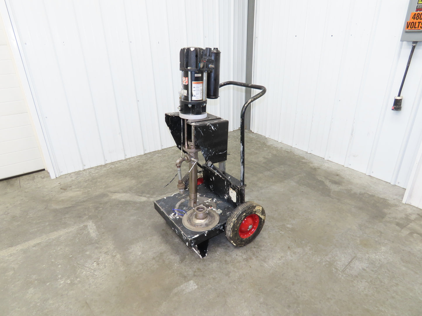 ARO 67120-P43 Pneumatic Extrusion Pump 6549 PSI 5 Gal Pail Lifter Unloader Cart