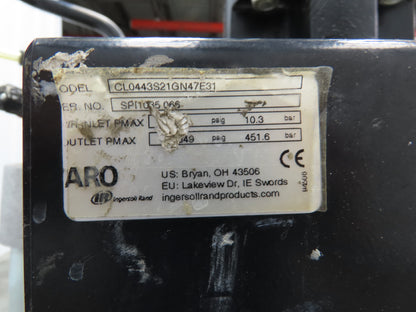 ARO AF0441-01 Pneumatic Extrusion Pump 6549 PSI 5 Gal Pail Lifter Unloader Cart