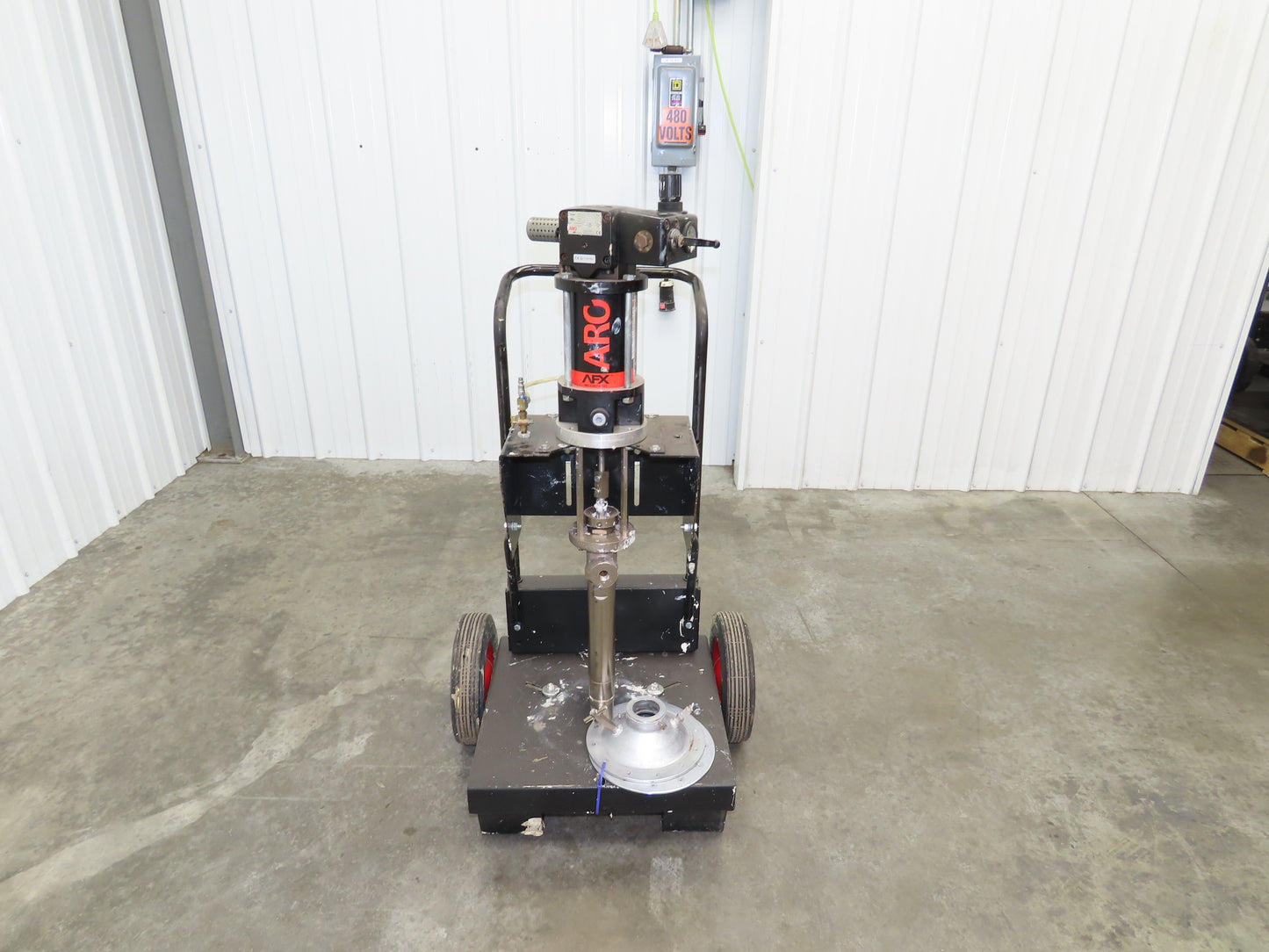 ARO AF0441-01 Pneumatic Extrusion Pump 6549 PSI 5 Gal Pail Lifter Unloader Cart