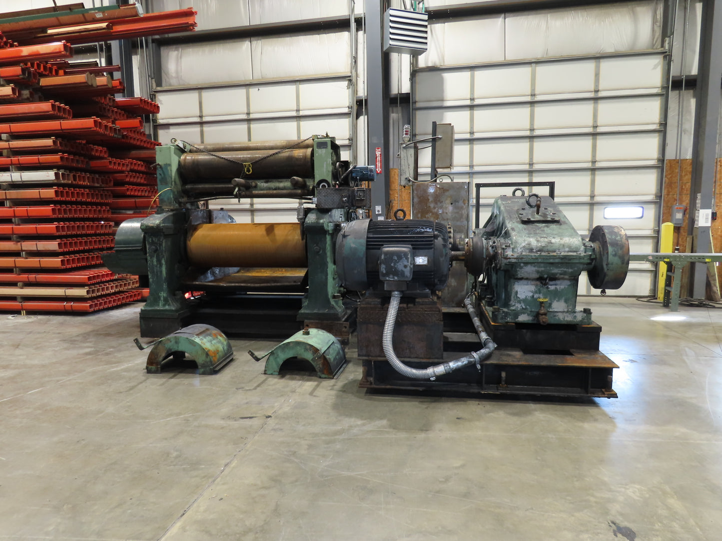 Eemco Rubber Mixing Roll Mill 22"x 60" Rollers 200Hp 3PH Control Panel