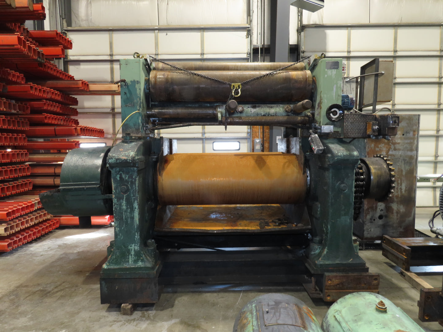 Eemco Rubber Mixing Roll Mill 22"x 60" Rollers 200Hp 3PH Control Panel