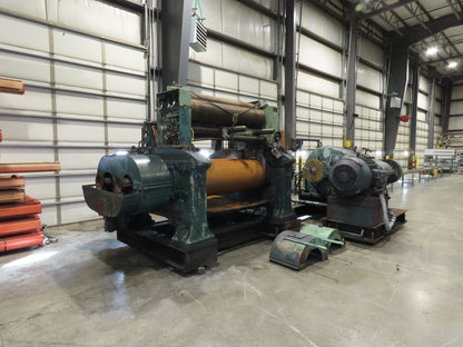 Eemco Rubber Mixing Roll Mill 22"x 60" Rollers 200Hp 3PH Control Panel