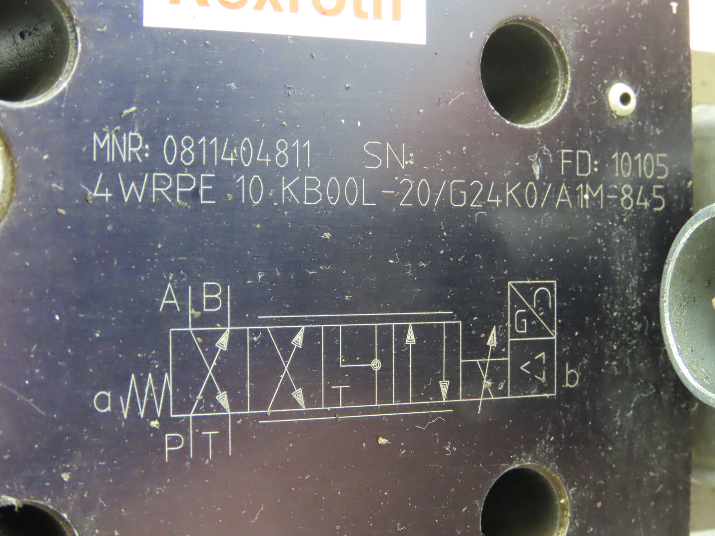 Rexroth 4WRPE 10 KB00L-20/G24K0/A1M-845 Proportional Directional Servo Valve