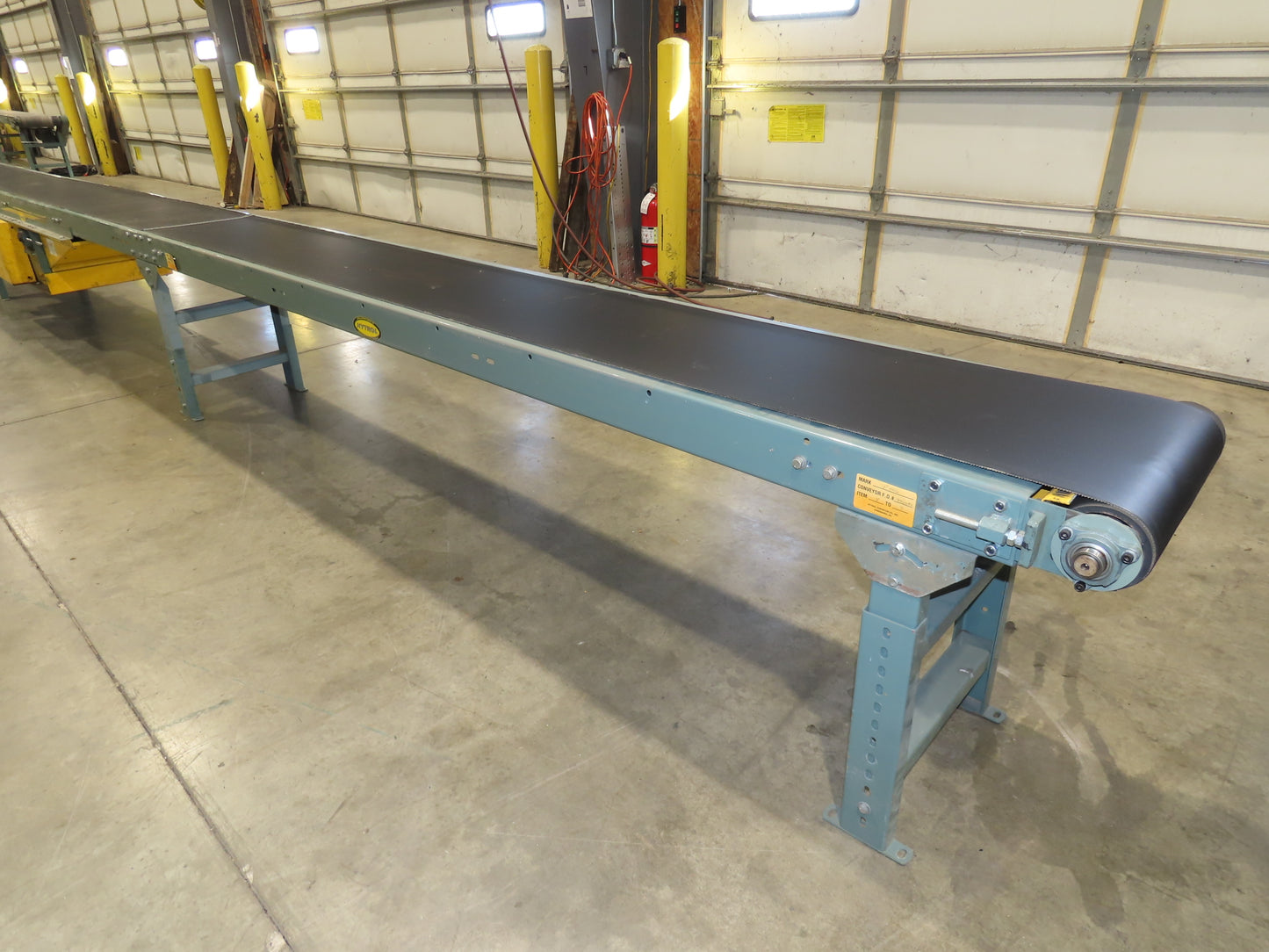 Hytrol 18"x 40' 10" Slider Bed Conveyor 15.5" Belt 2Hp 3PH Center Drive 50FPM