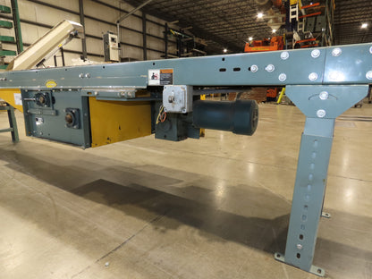 Hytrol 18"x 40' 10" Slider Bed Conveyor 15.5" Belt 2Hp 3PH Center Drive 50FPM