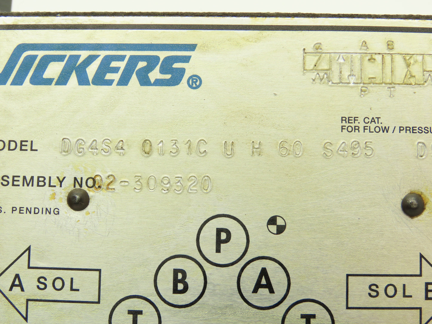 Vickers DG4S4 0131C U H 60 S495 Directional Control Dual Solenoid Valve 24VDC