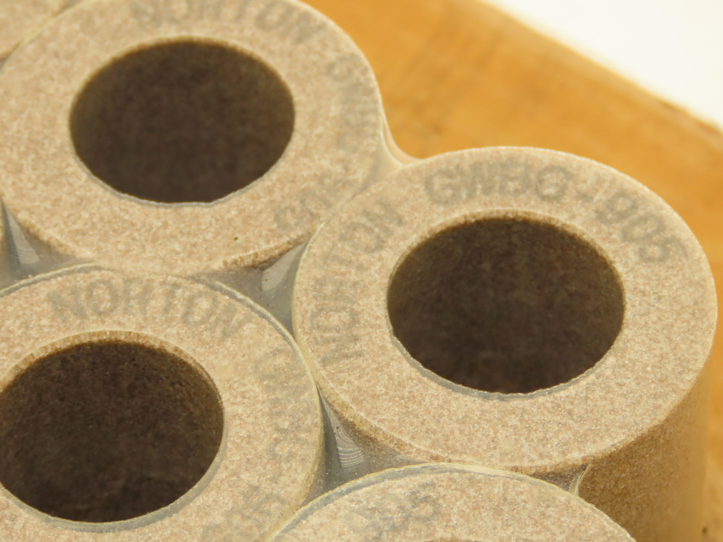 Norton GWBG-905 Alundum Grinding Wheel 1.75"x 2"W x 1"Arbor 53A80-L8VH  Lot of 9