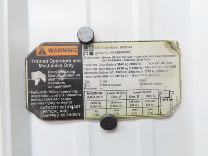 Hyster E60Z-33 Electric Forklift Rear Axle Dual Hydraulic Steering Assembly