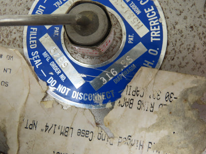 H.O. Trerice M531-53 Pressure Transducer Plate 2" 300PSI Guage 200PSI Capillary