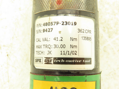 GSE Tech-Motive Tool 48057P-23019 Servo Nutrunner Inline Tool 3/8" Chuck 41.2Nm