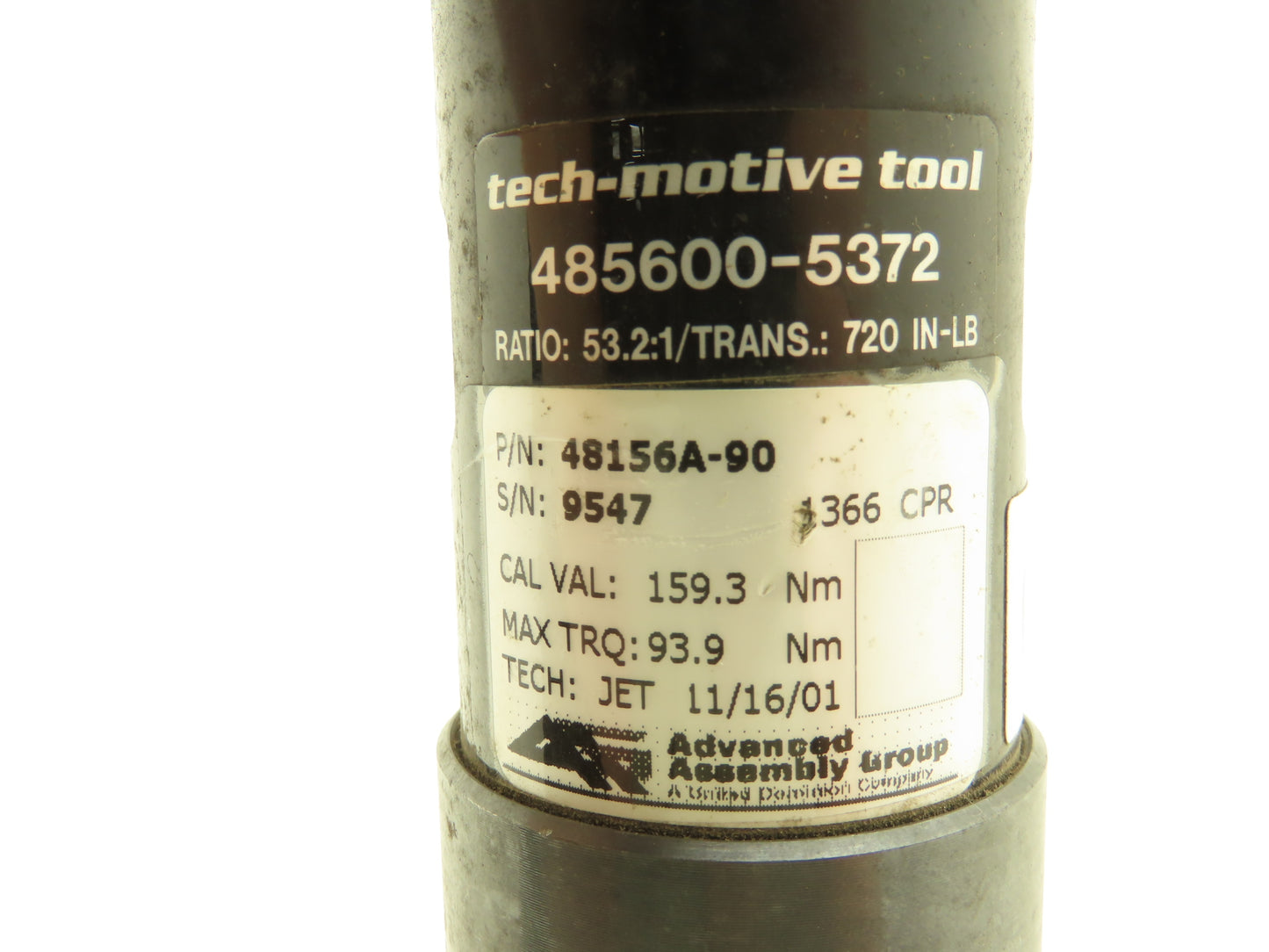 GSE Tech-Motive Tool 48156A-90 Servo Nutrunner Right Angle 1/2" Chuck 159.3Nm