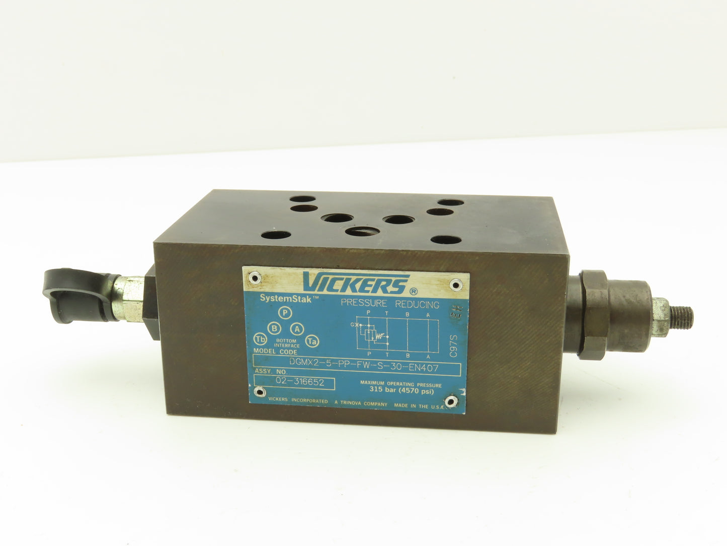 Vickers DGMX25PPFWS30EN407 SystemStak Hydraulic Pressure Reducing Valve 4570 PSI