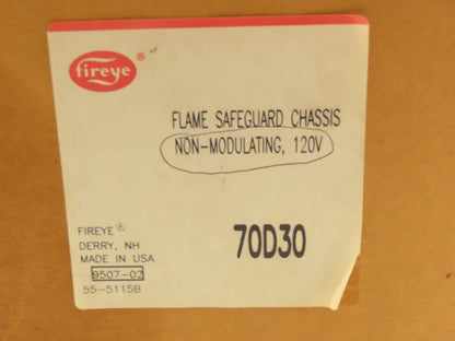 Fireye 70D30 Solid State Burner Management Series D W/Amplifier & Programmer