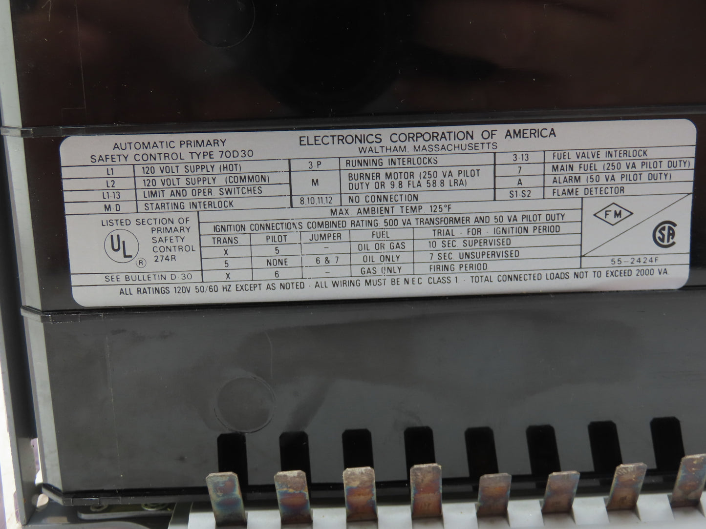 Fireye 70D30 Solid State Burner Management Series D W/Amplifier & Programmer