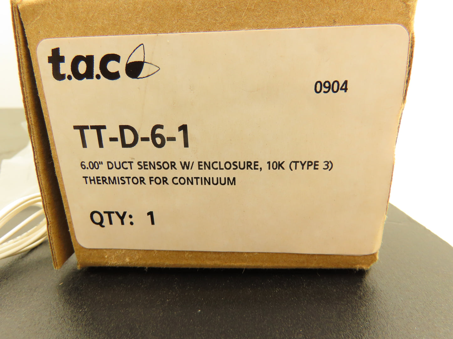 T.A.C TT-D-6-1 Duct Immersion Sensor 6" Probe 2 Wire
