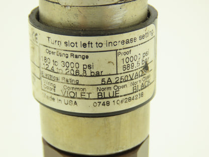 United Electric 10-C14 Hydraulic Pressure Switch 180-3000PSI 250VAC 5A