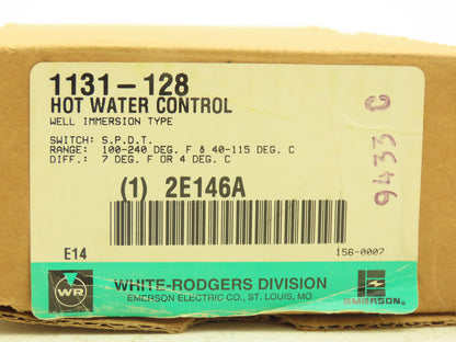 White Rodgers 1131-128 Hot Water Control Well Immersion Switch SPDT 100-240 Deg