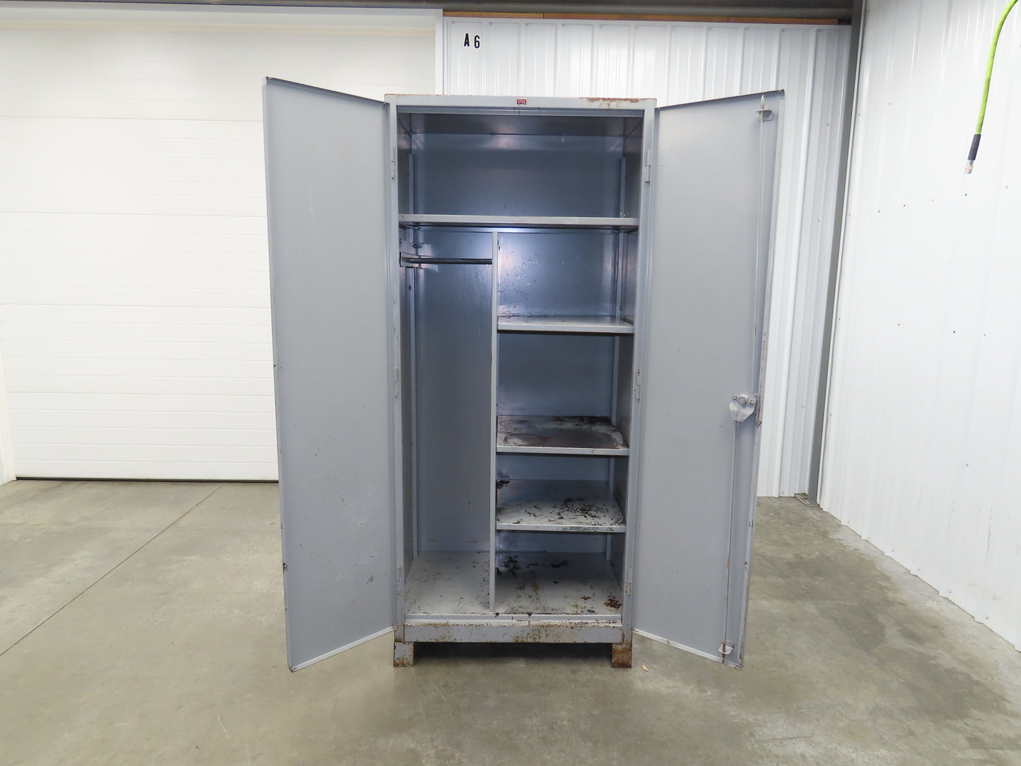 Lyon DD1121 Combination Storage Cabinet Locker 36x24x82" H 4 Shelf Metal Welded