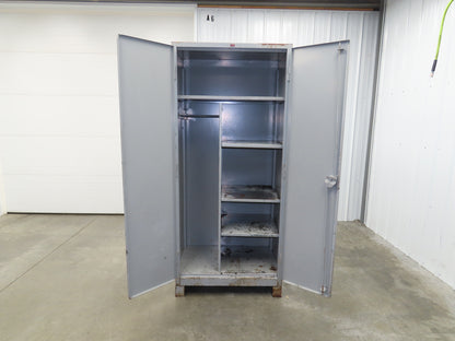 Lyon DD1121 Combination Storage Cabinet Locker 36x24x82" H 4 Shelf Metal Welded