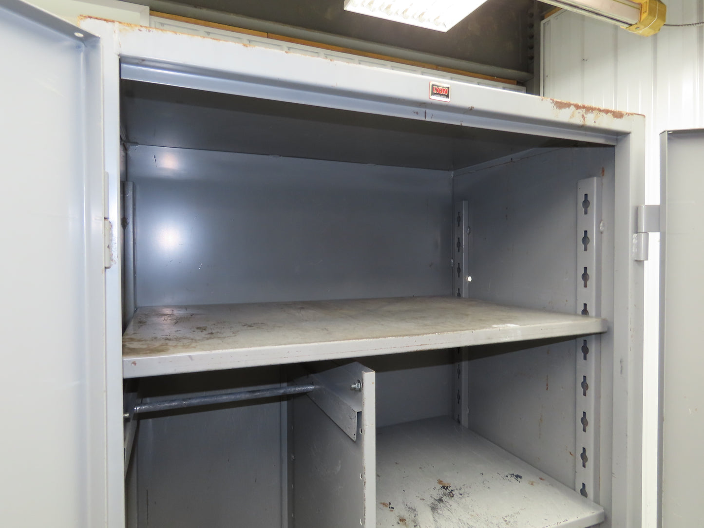 Lyon DD1121 Combination Storage Cabinet Locker 36x24x82" H 4 Shelf Metal Welded