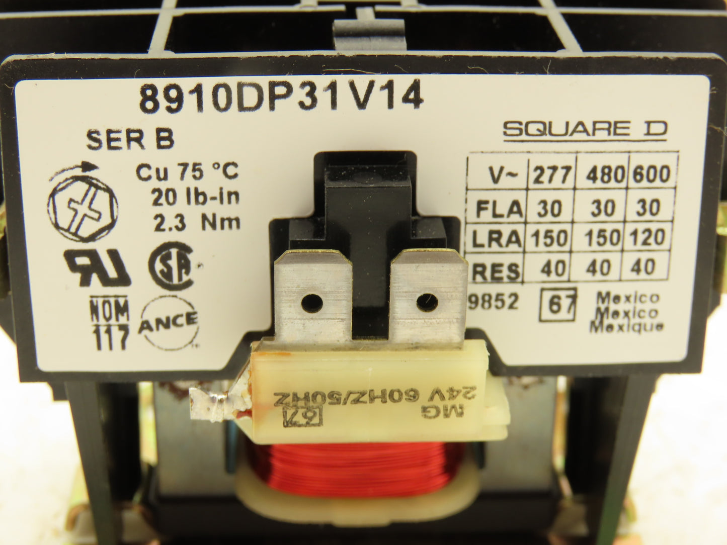 Square D 8910DP31V14 Definite Purpose Contactor 2 Pole/1 Open Lot of 3