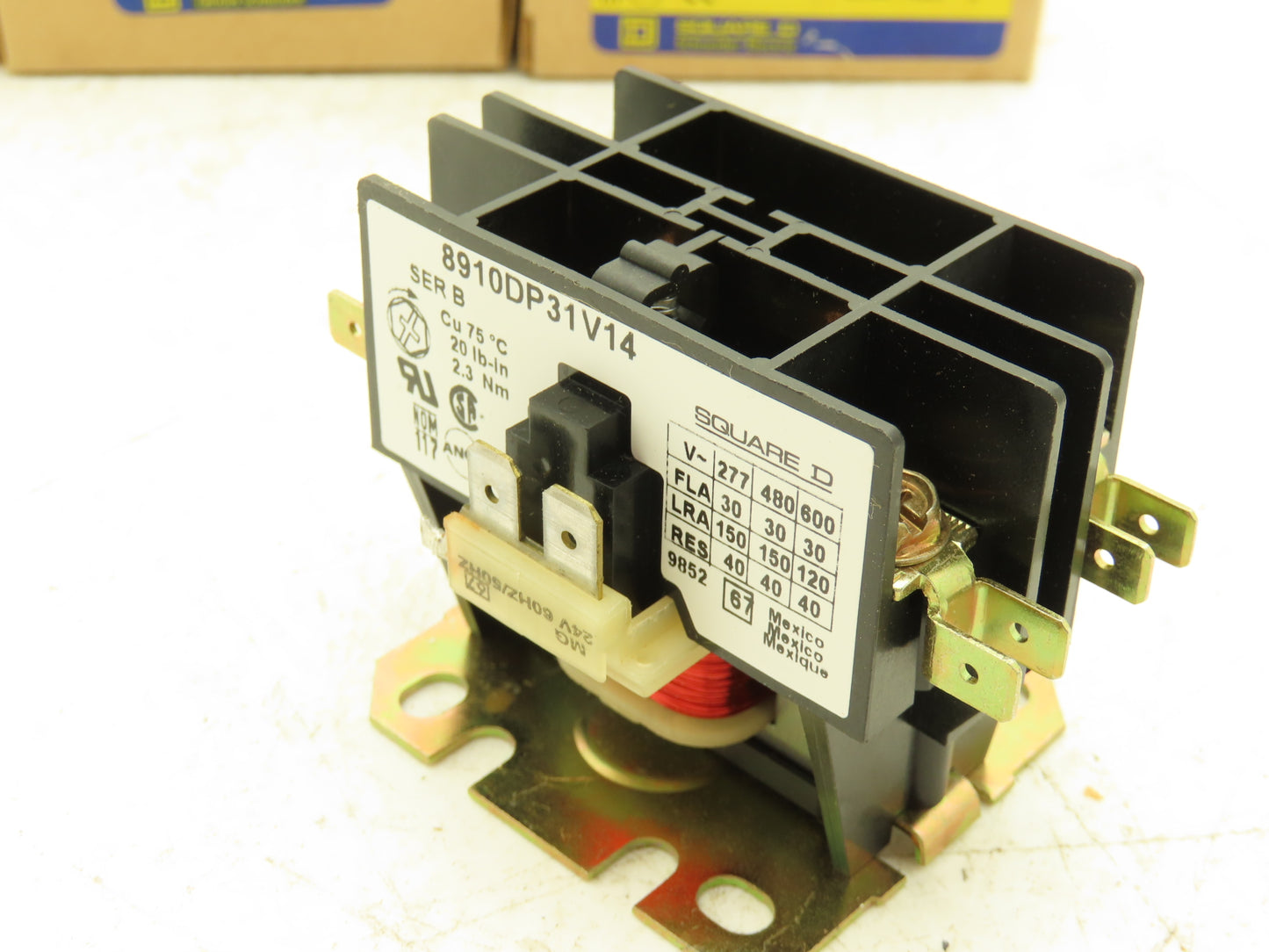 Square D 8910DP31V14 Definite Purpose Contactor 2 Pole/1 Open Lot of 3