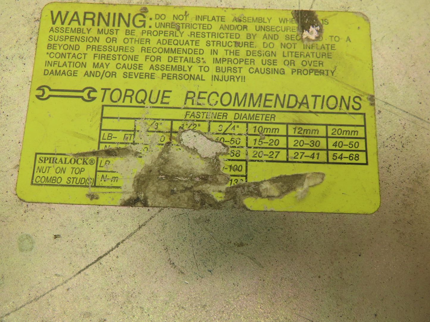 Firestone W01-358-7444 Airide Air Spring Air Bag 12" OD 9" Plate 22D 1.5