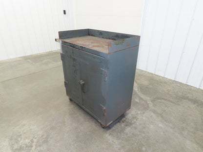 Strong Hold 12 GA Counter-Height Cabinet 2 Shelf 36x20x36" Tool Cart