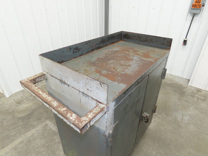 Strong Hold 12 GA Counter-Height Cabinet 2 Shelf 36x20x36" Tool Cart