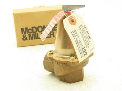 McDonnell & Miller 250-1-30 Pressure Relief Valve 1" NPT 30 PSI Bronze Rev 7