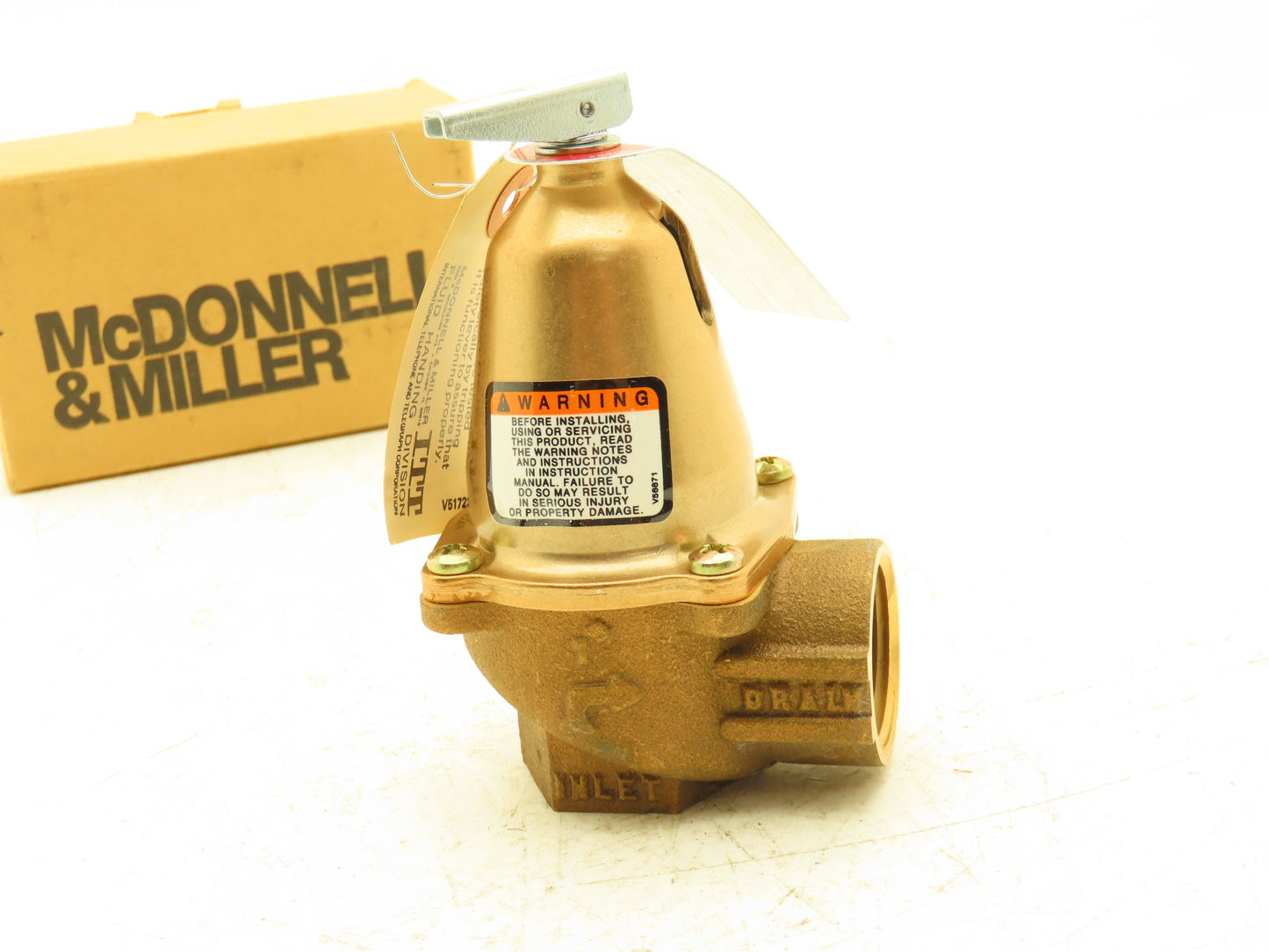 McDonnell & Miller 250-1-30 Pressure Relief Valve 1" NPT 30 PSI Bronze Rev 7