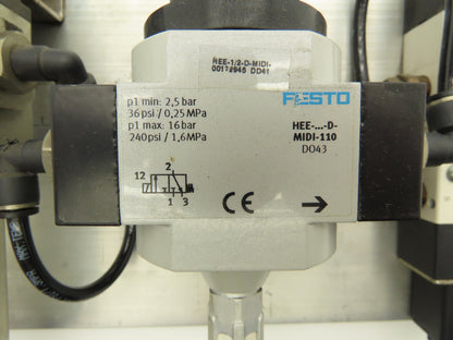 Nitra/Festo AVS-533C2-24D Pneumatic Solenoid & On/Off Valve w/Filter/Regulator