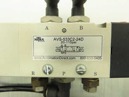 Nitra/Festo AVS-533C2-24D Pneumatic Solenoid & On/Off Valve w/Filter/Regulator