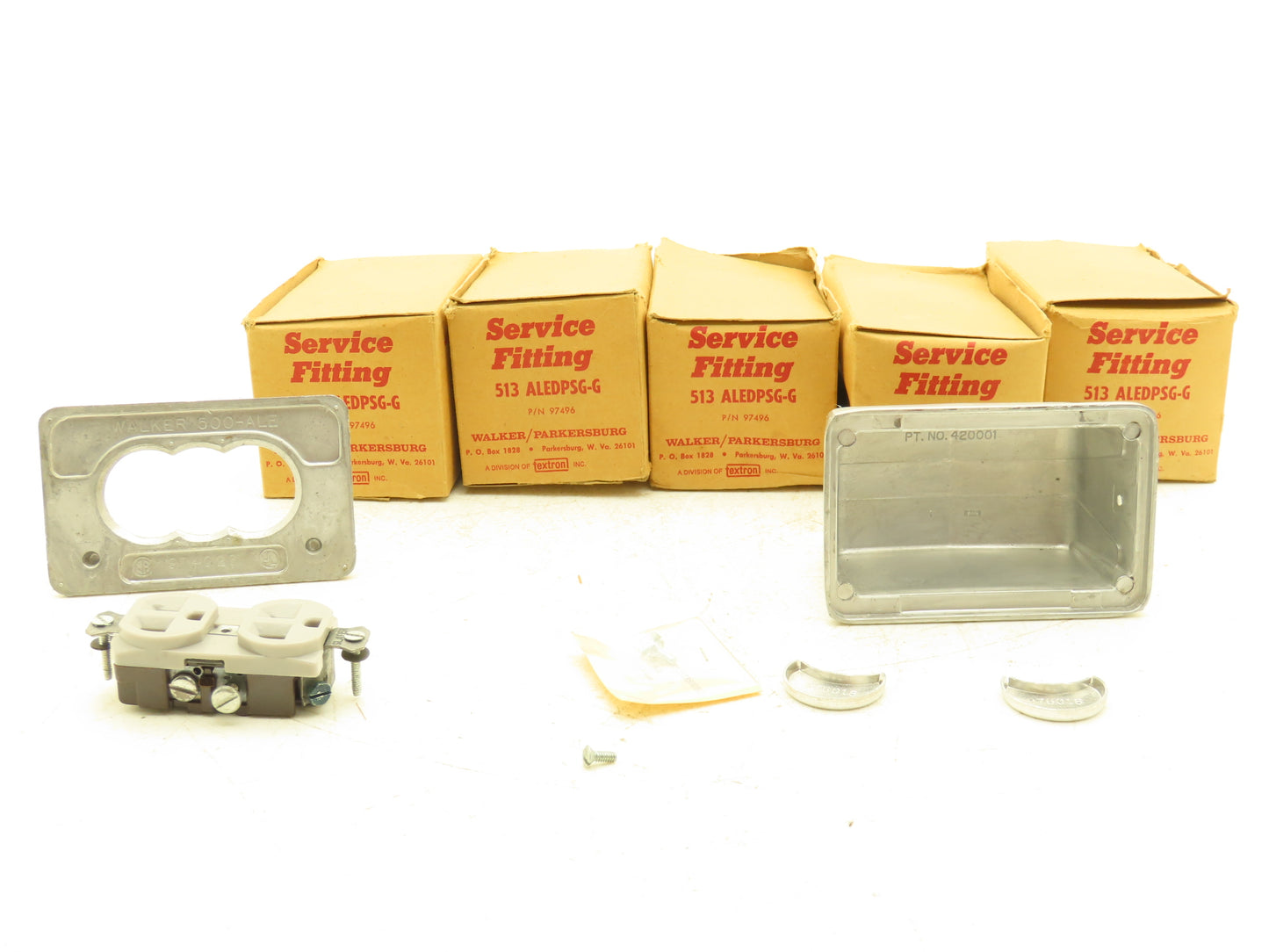 Walker  513 ALEDPSG-G Service Fitting W/Duplex Receptacle Lot of 5