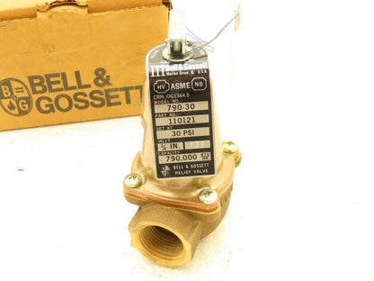 Bell & Gossett 790-30 ASME Safety Pressure Relief Valve 3/4"NPT 30 PSIG Bronze