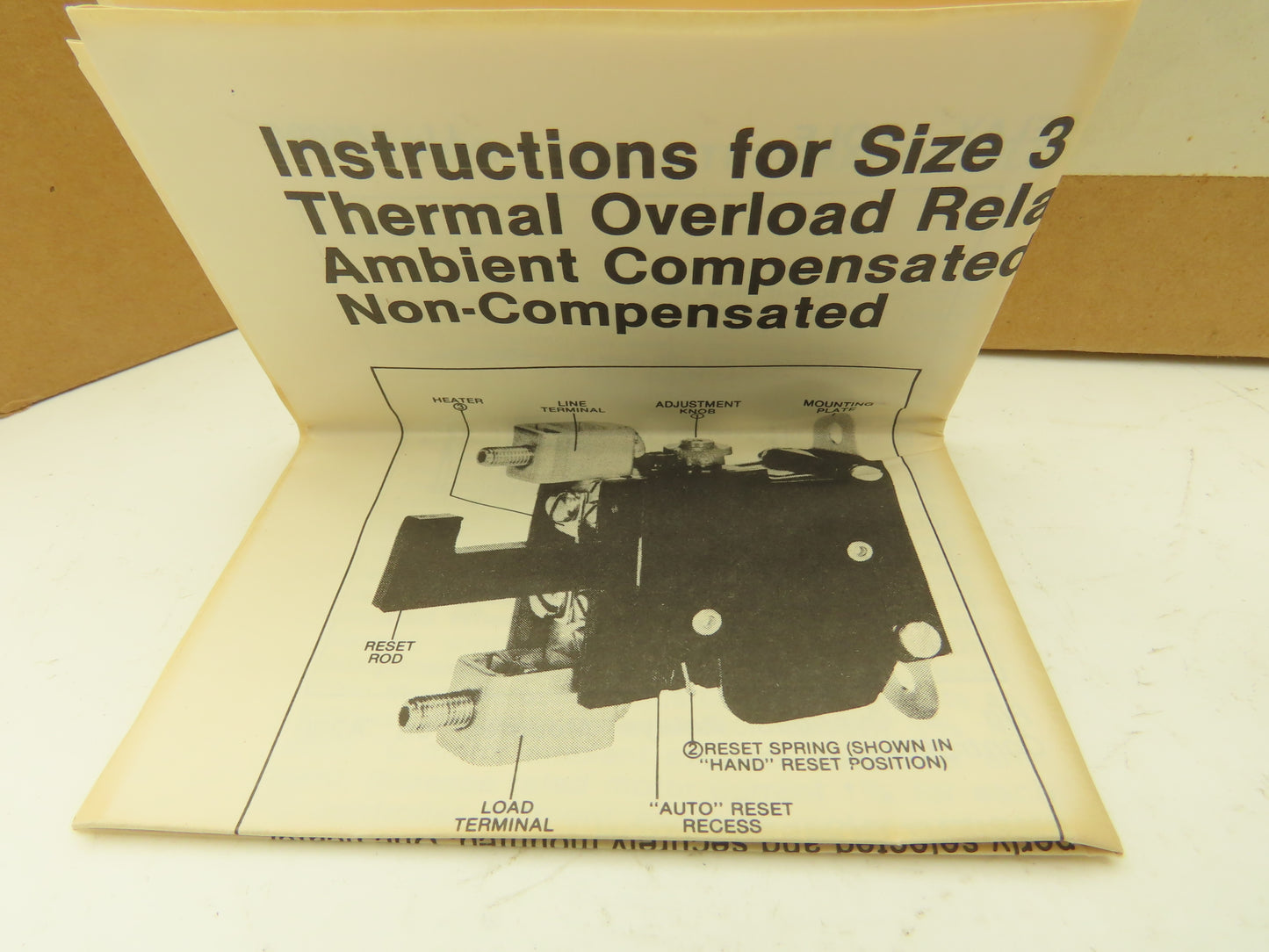 Westinghouse AA41A Thermal Overload Relay 1 Pole 600 VAC A200 Starter Mounting