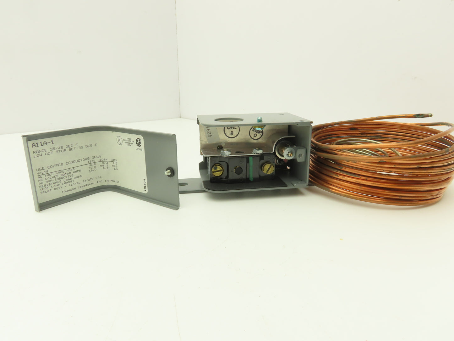 Johnson Controls A11A-1C Low Temperature Cutout Control 35/45 Deg Manuel Reset