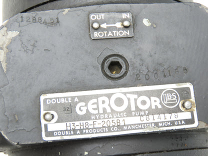 Double A H3-H8-F-205B1 Gerotor Hydraulic Pump 1.5"x1" Ports 5-Bolt Flange
