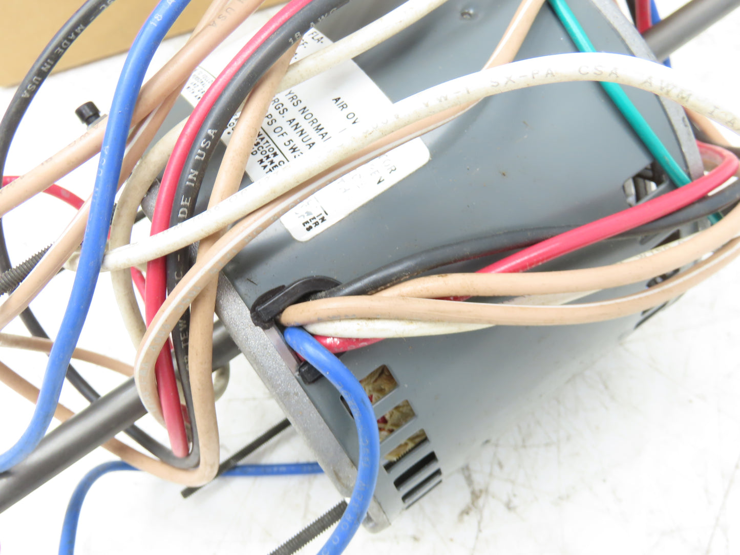 Marathon ZWN48A1101677A AC Fan Motor 1/3 HP 1075RPM 230V 1Ph 60Hz Double End